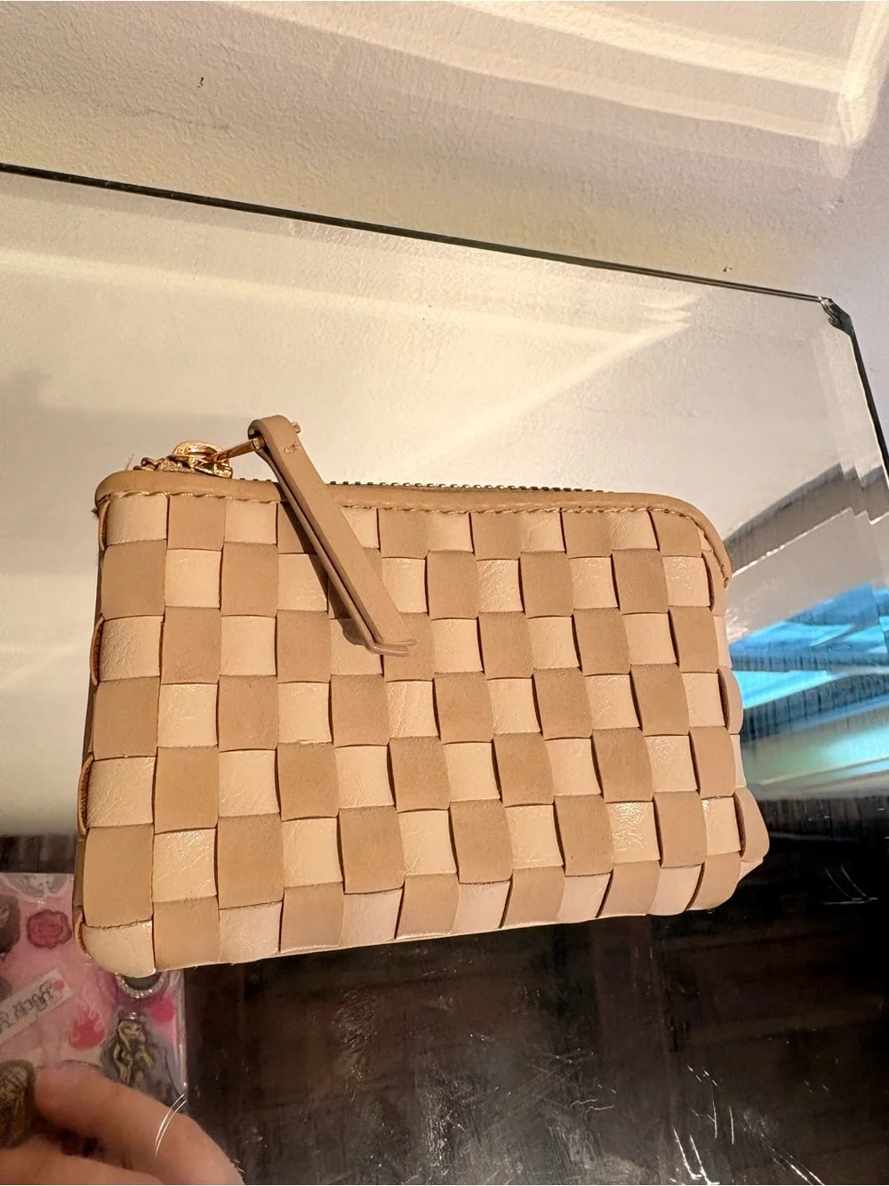 Smaller weaved mini wallet